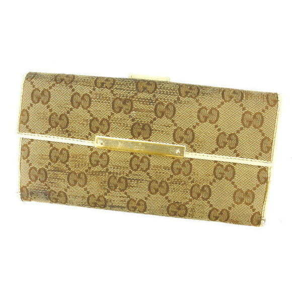 Gucci GG brown Wallet long accessory canvas beige - Picture 1 of 3